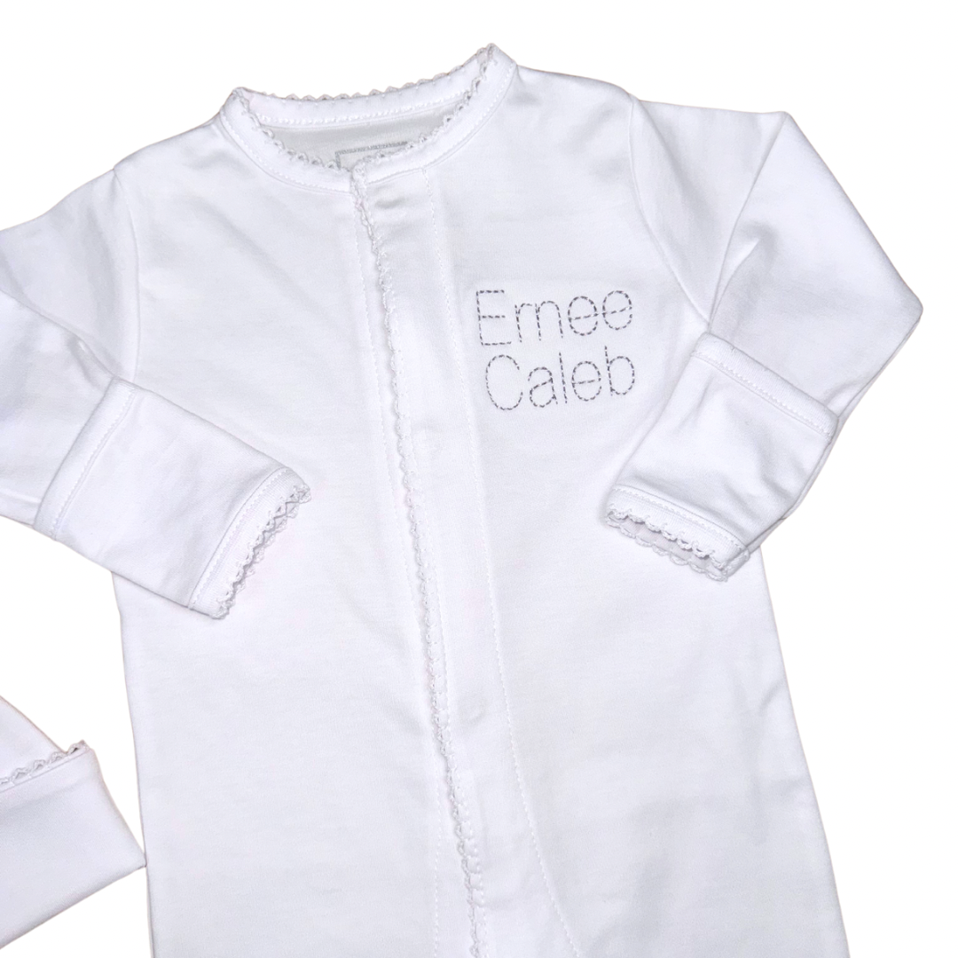 White footie set