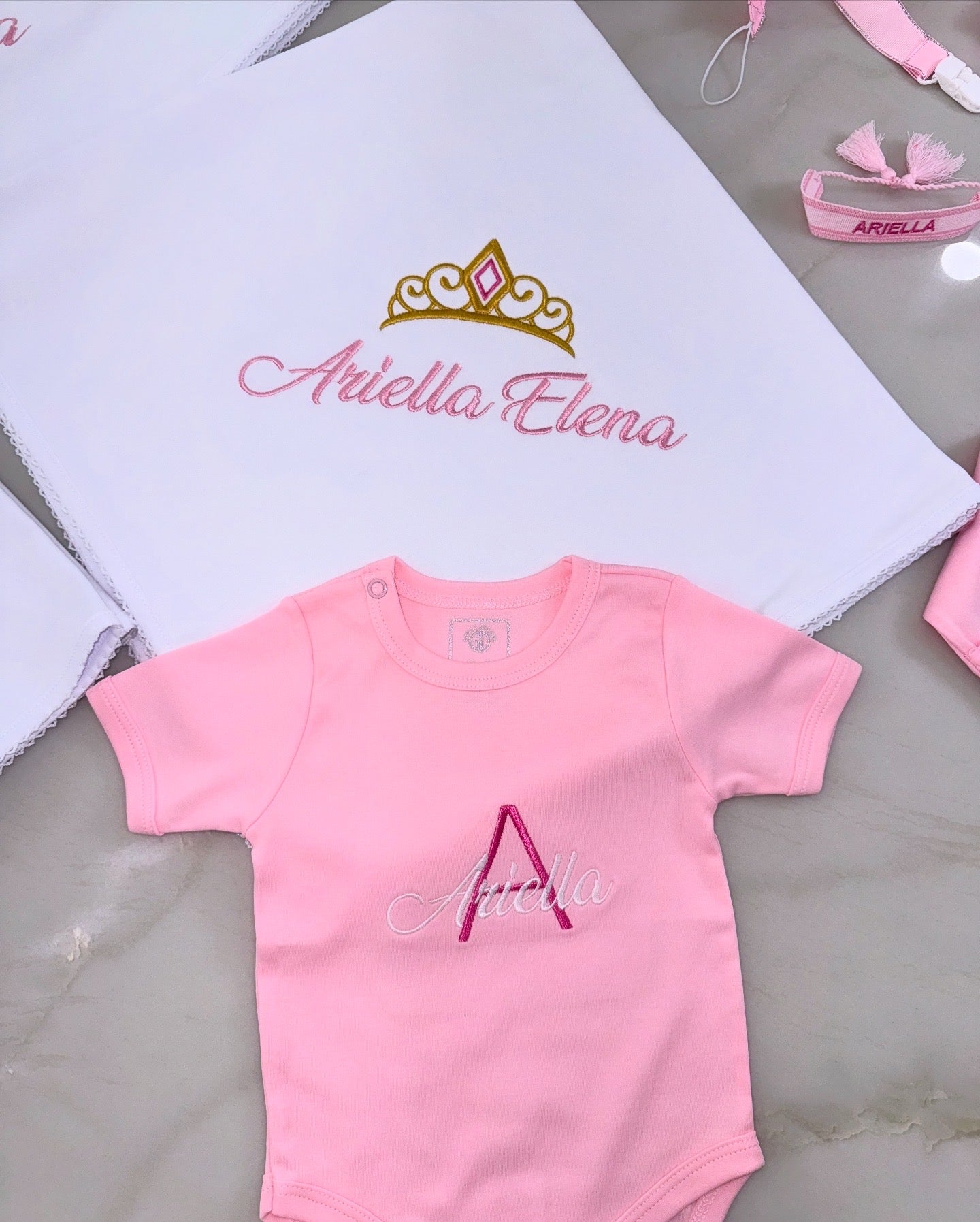 Pink & White onesies set