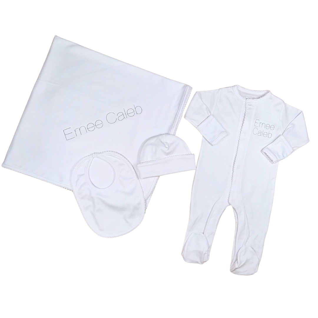 White footie set