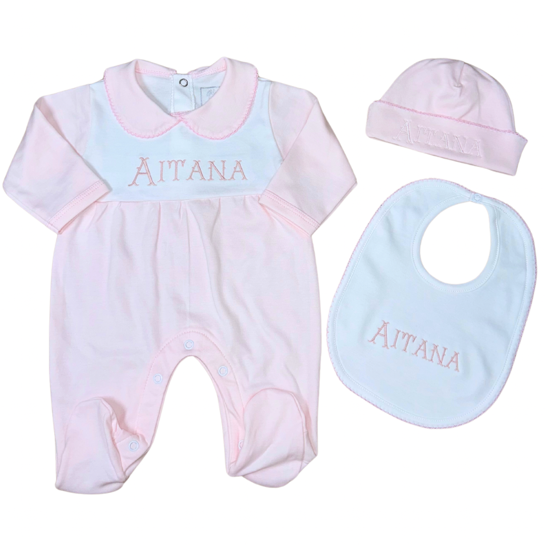 Two tones pink and white set