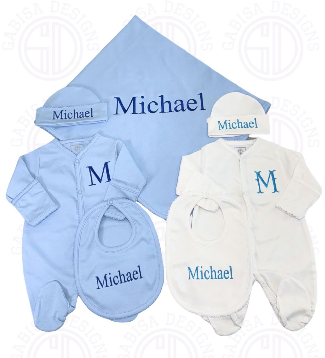 White Pima Cotton Baby Set