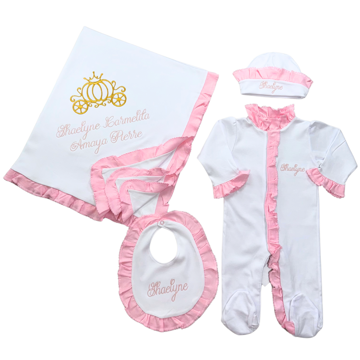 Baby Pink Ruffle Set
