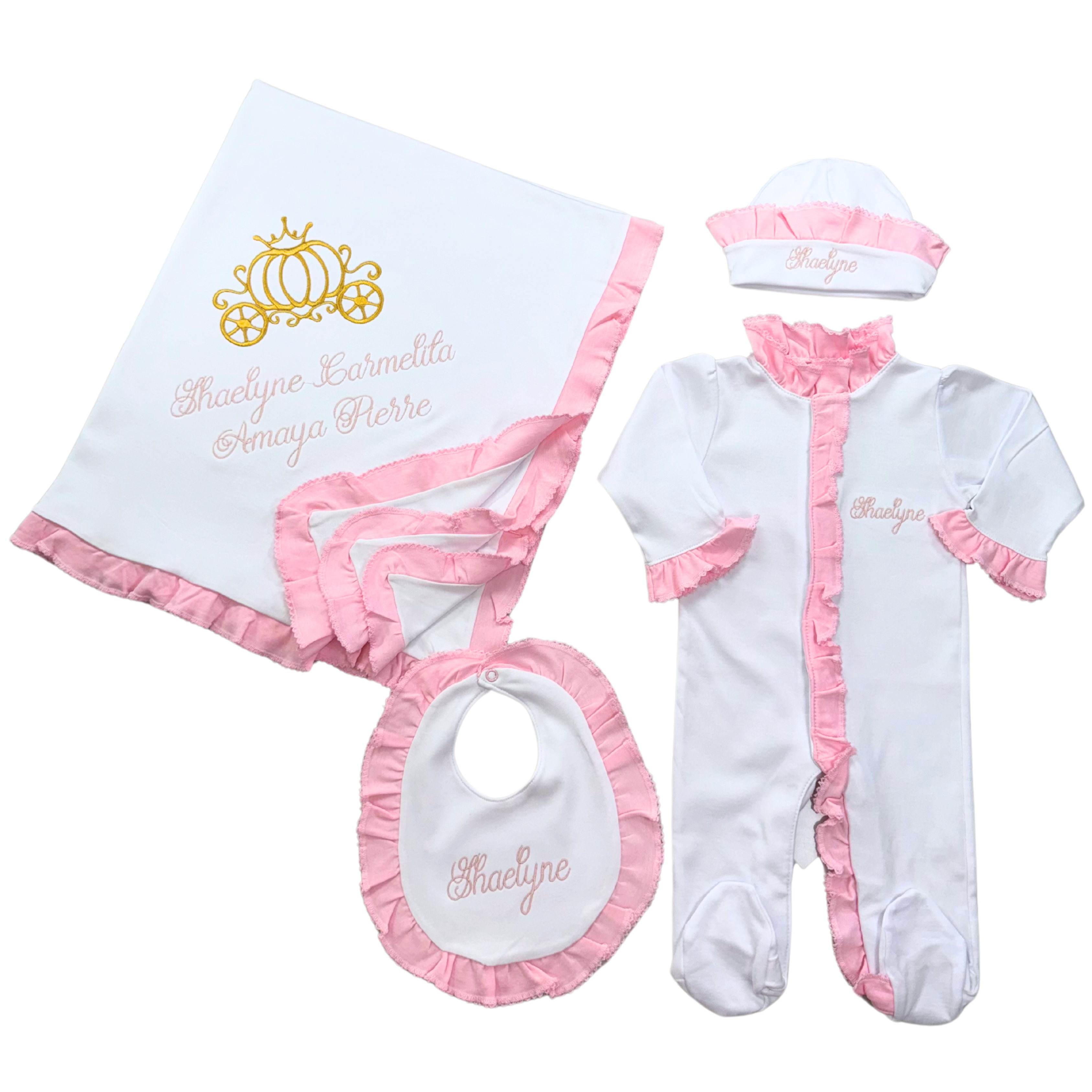 Baby Pink Ruffle Set