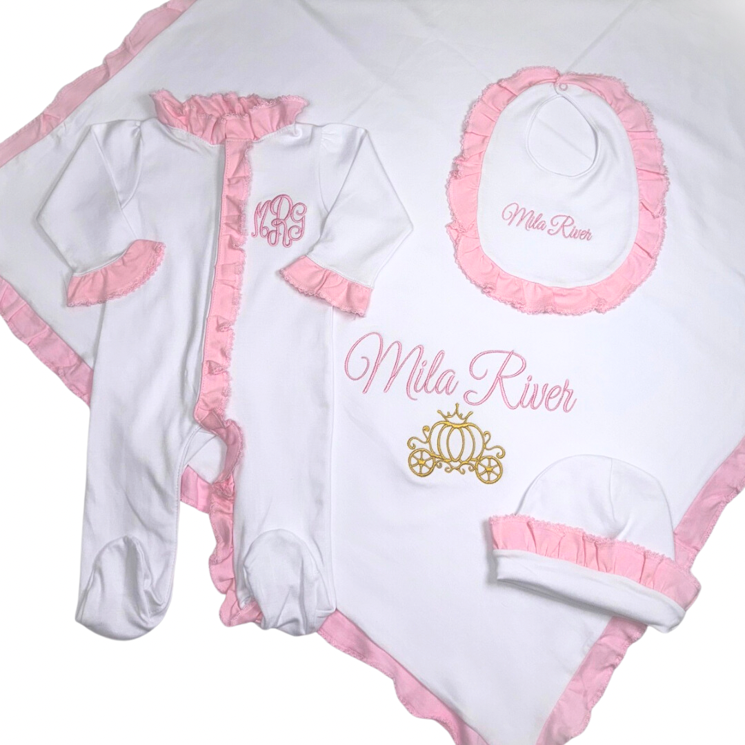 Baby Pink Ruffle Set