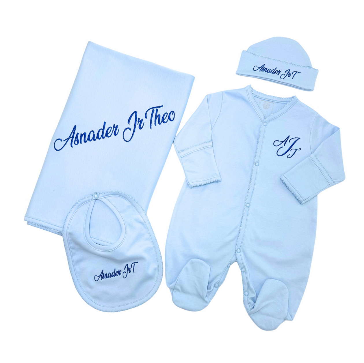 Sky Blue Pima Cotton Baby Set