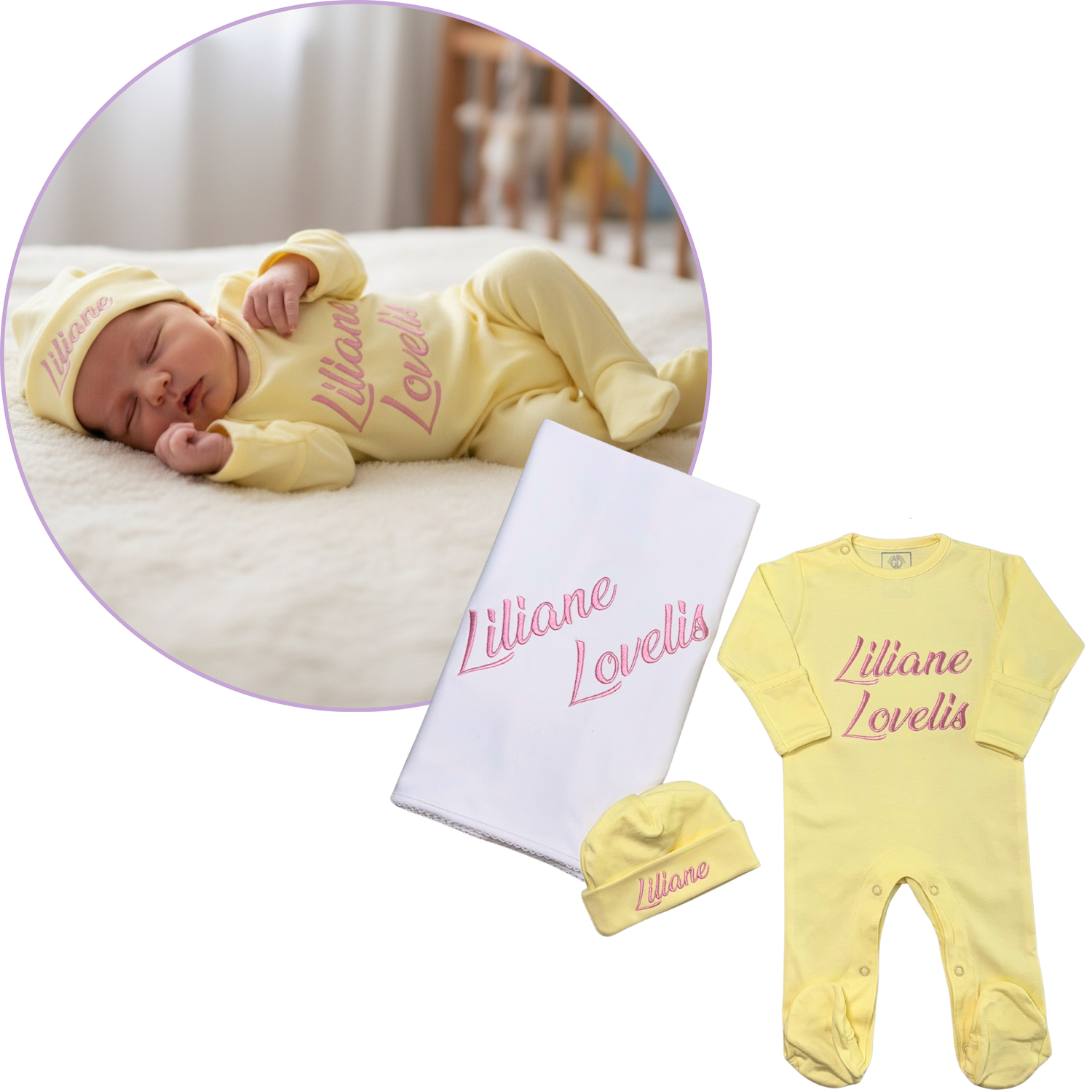 One-piece yellow set