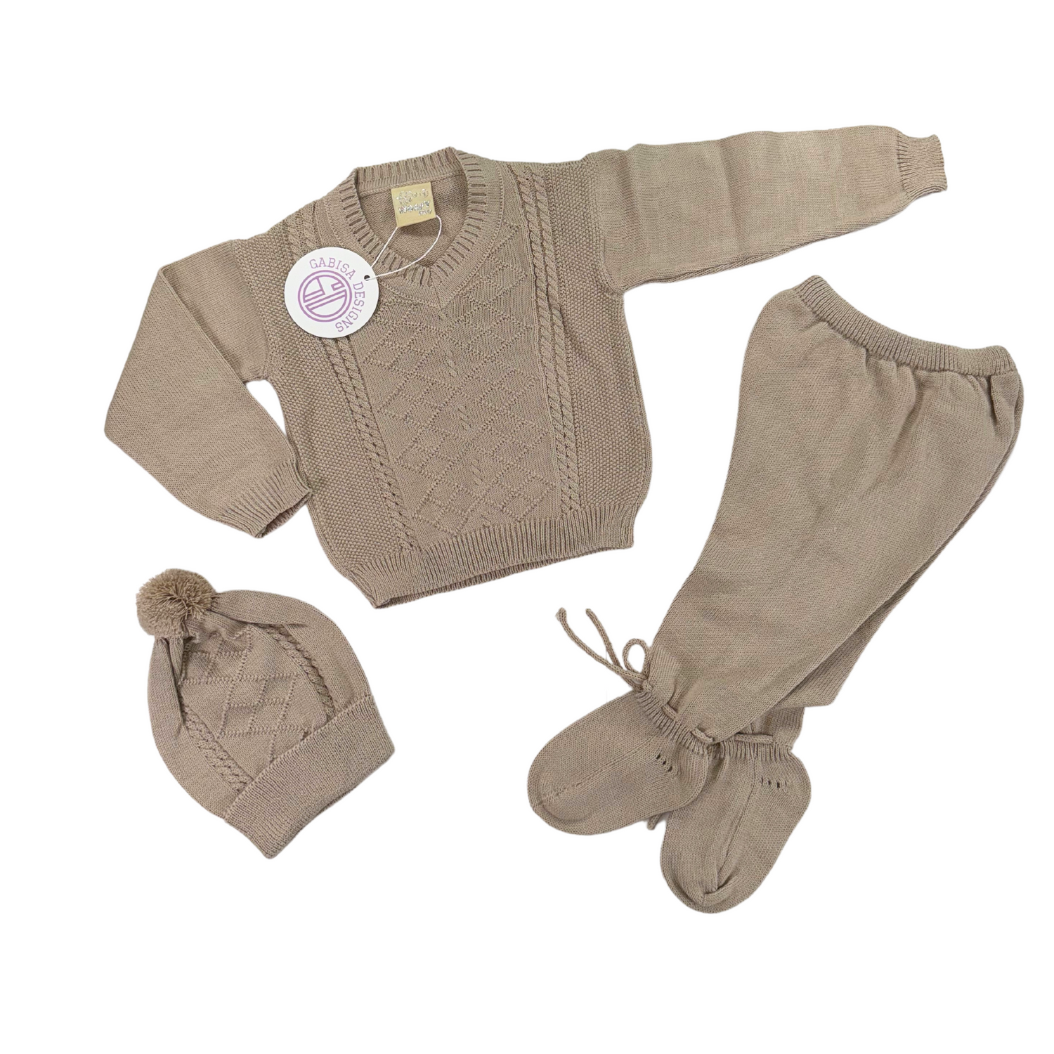 Beige Knit set