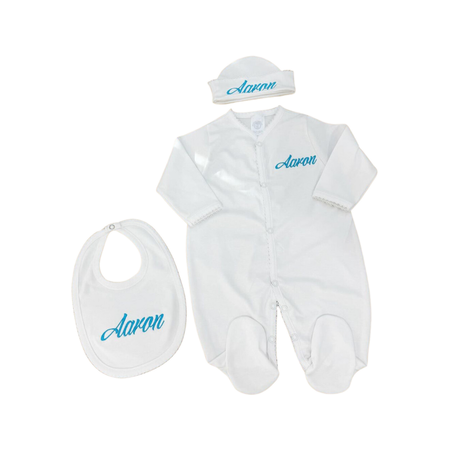 White Pima Cotton Baby Set