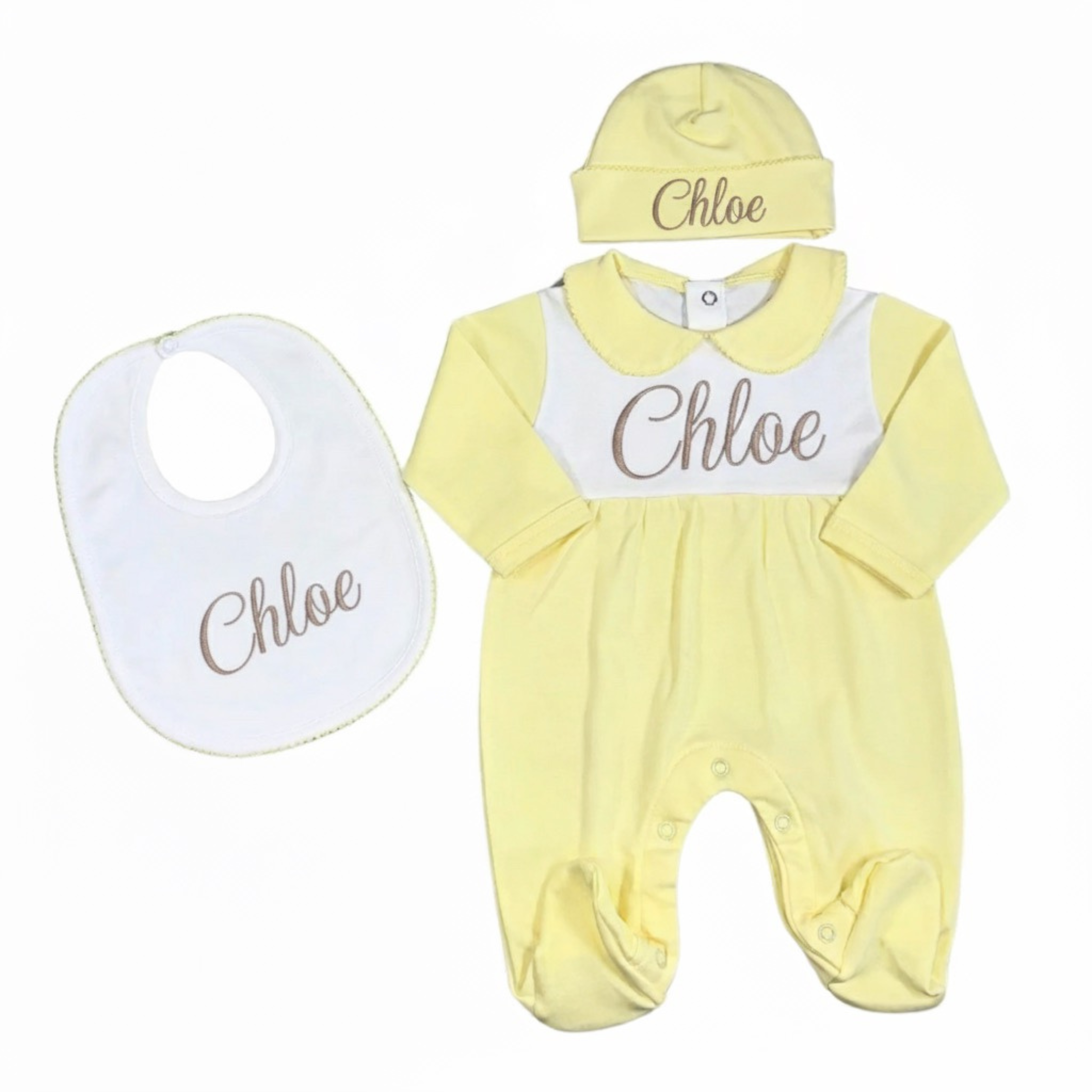 Two tones white & yellow set