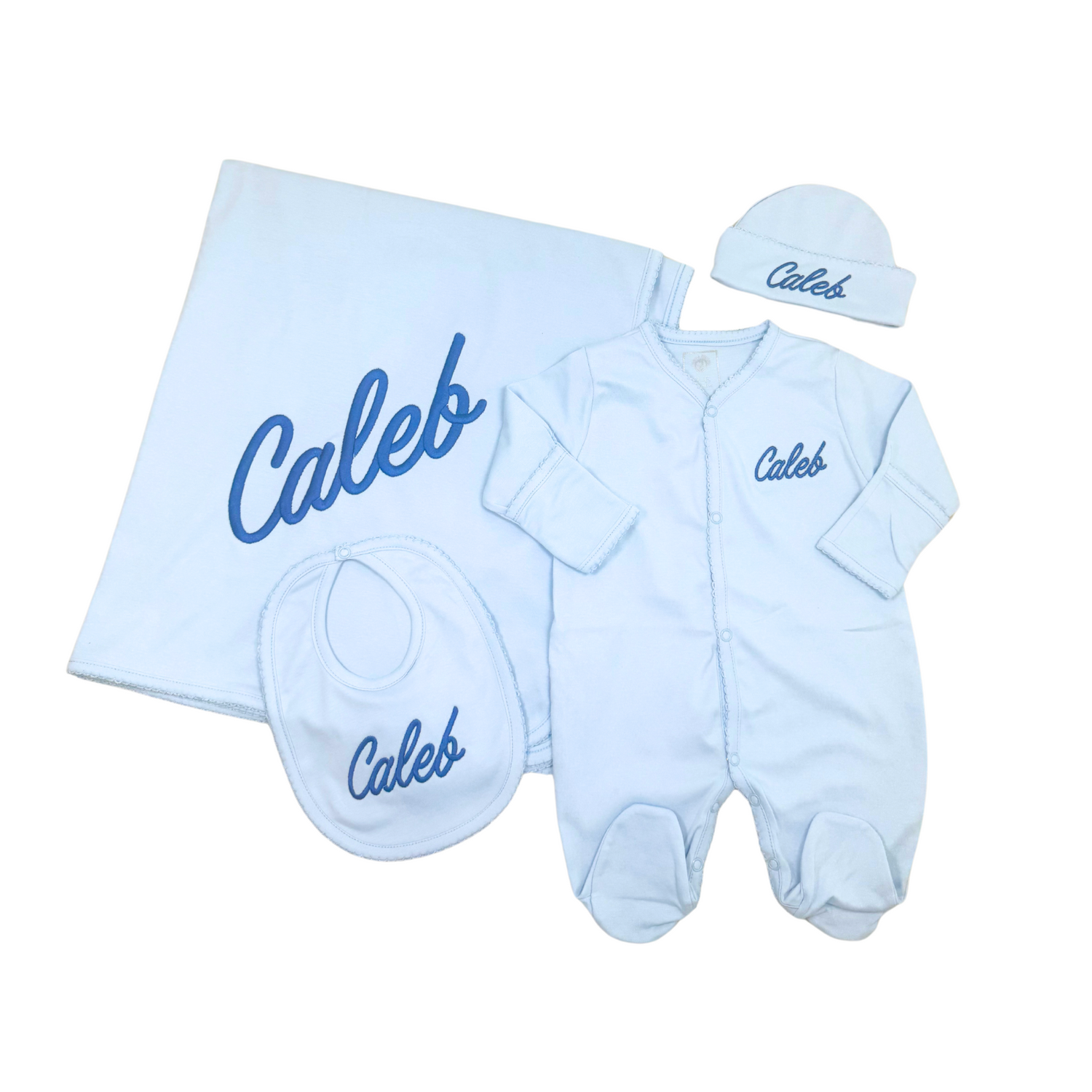 Sky Blue Pima Cotton Baby Set