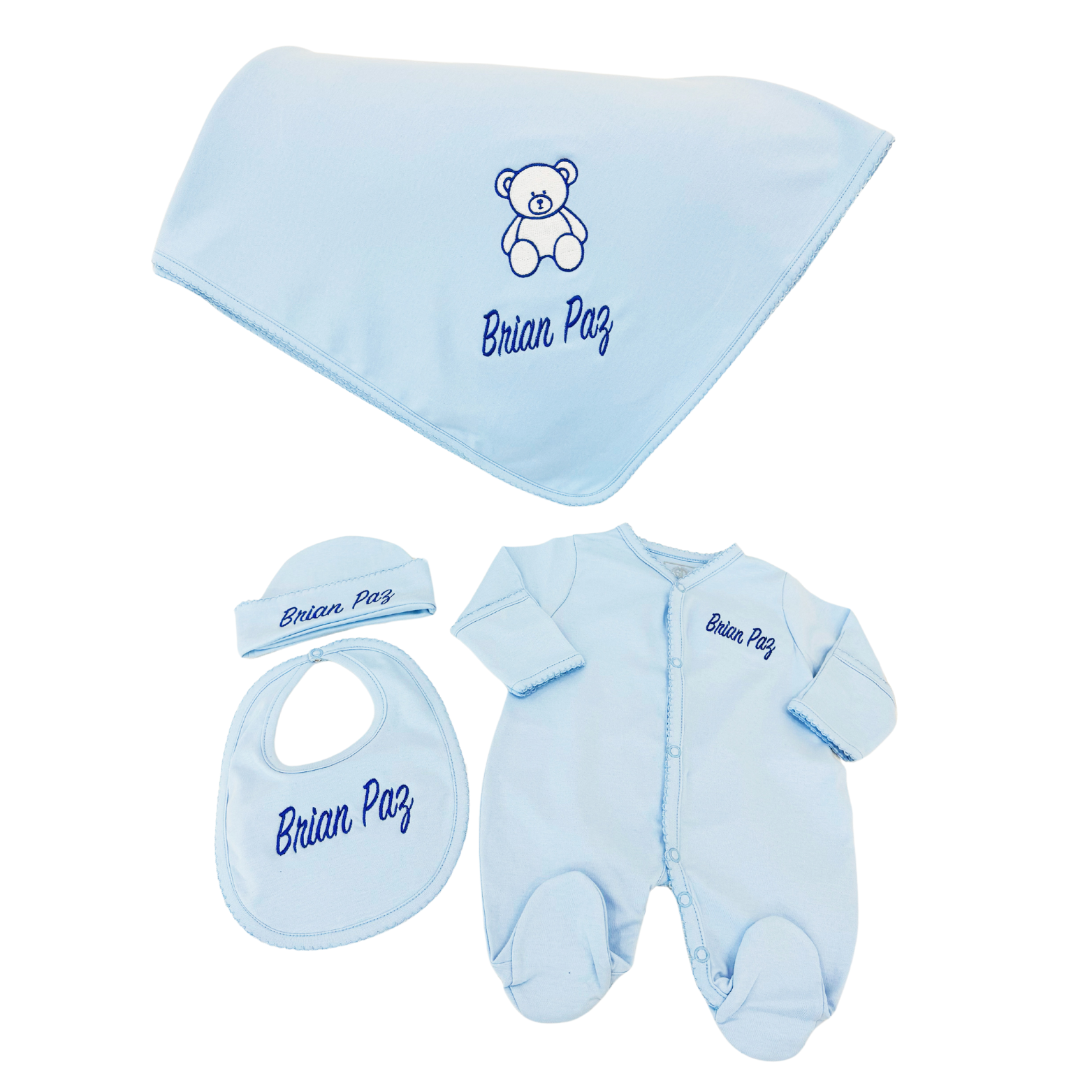 Sky Blue Pima Cotton Baby Set
