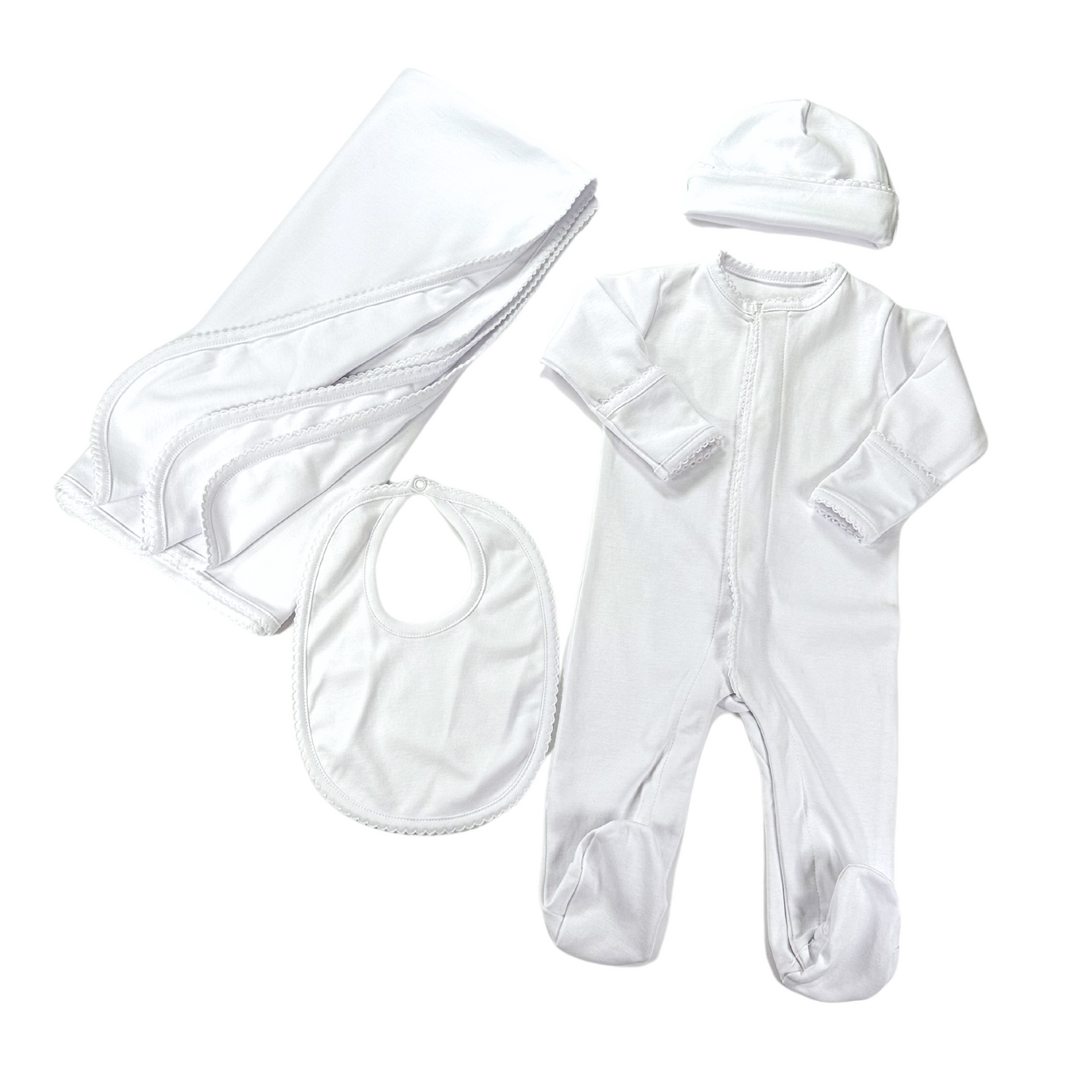 White footie set