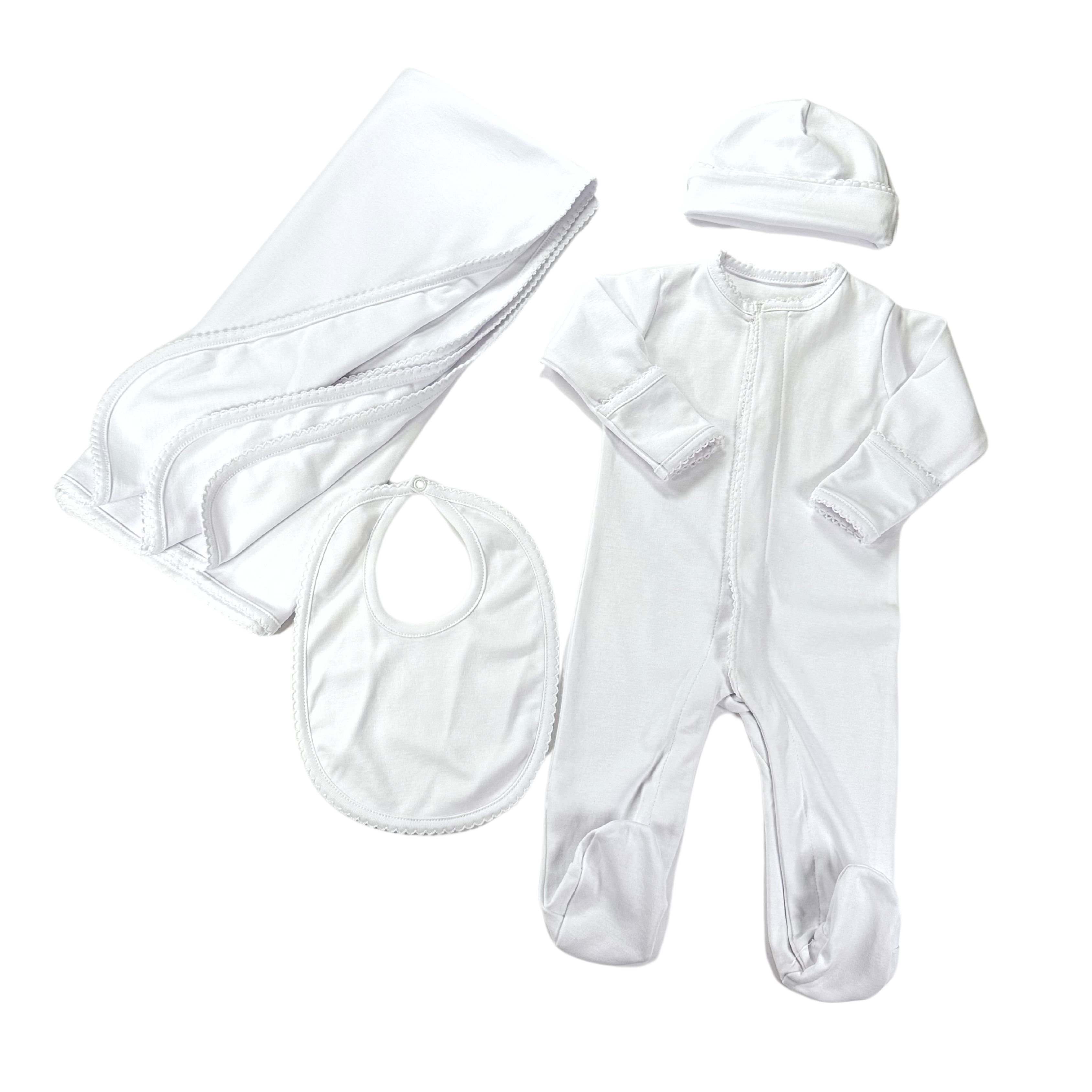 White footie set