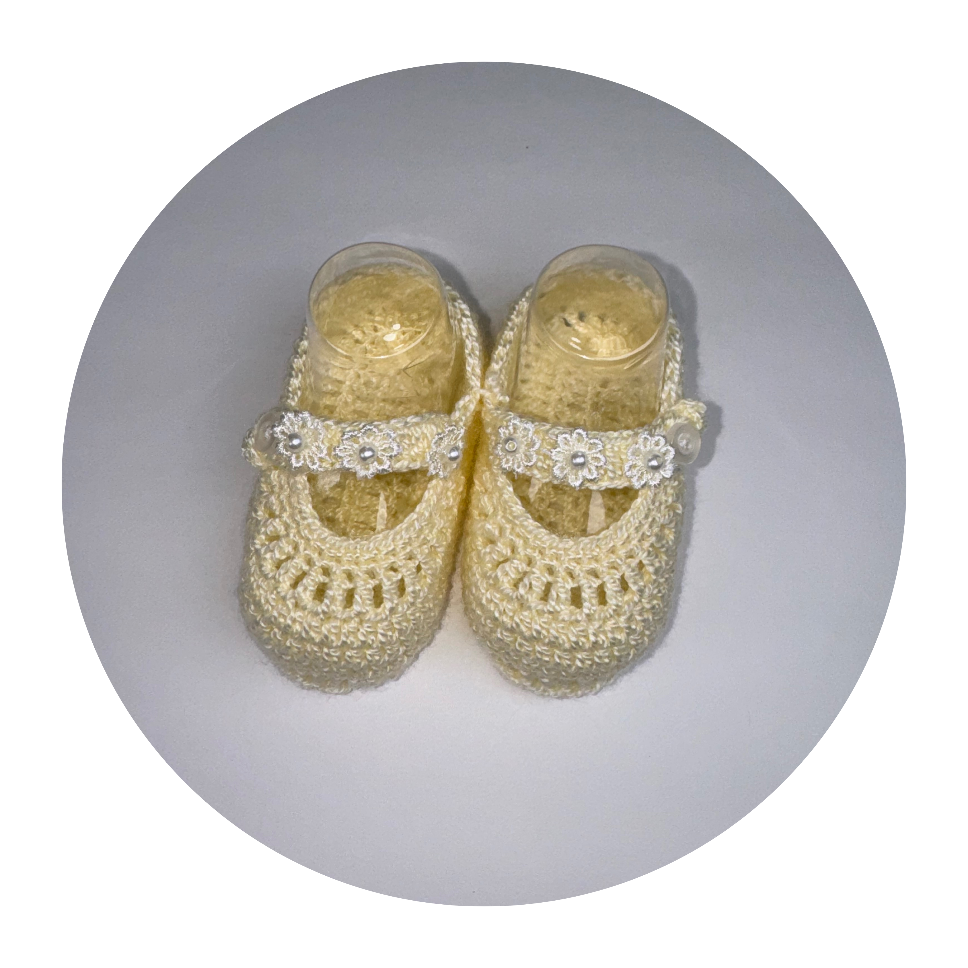 Yellow Knit Shoes