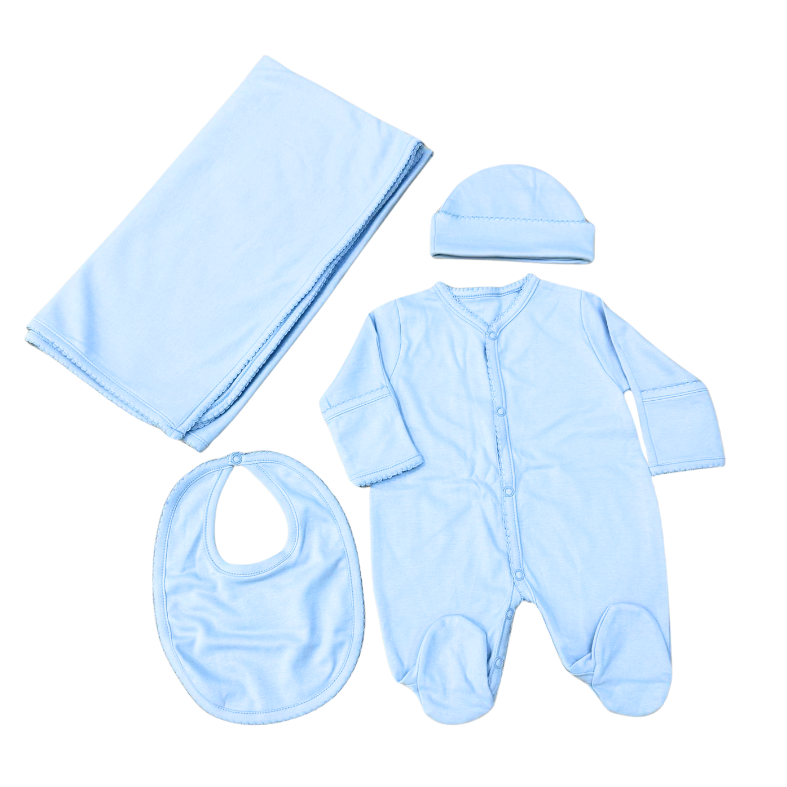 Sky Blue Pima Cotton Baby Set