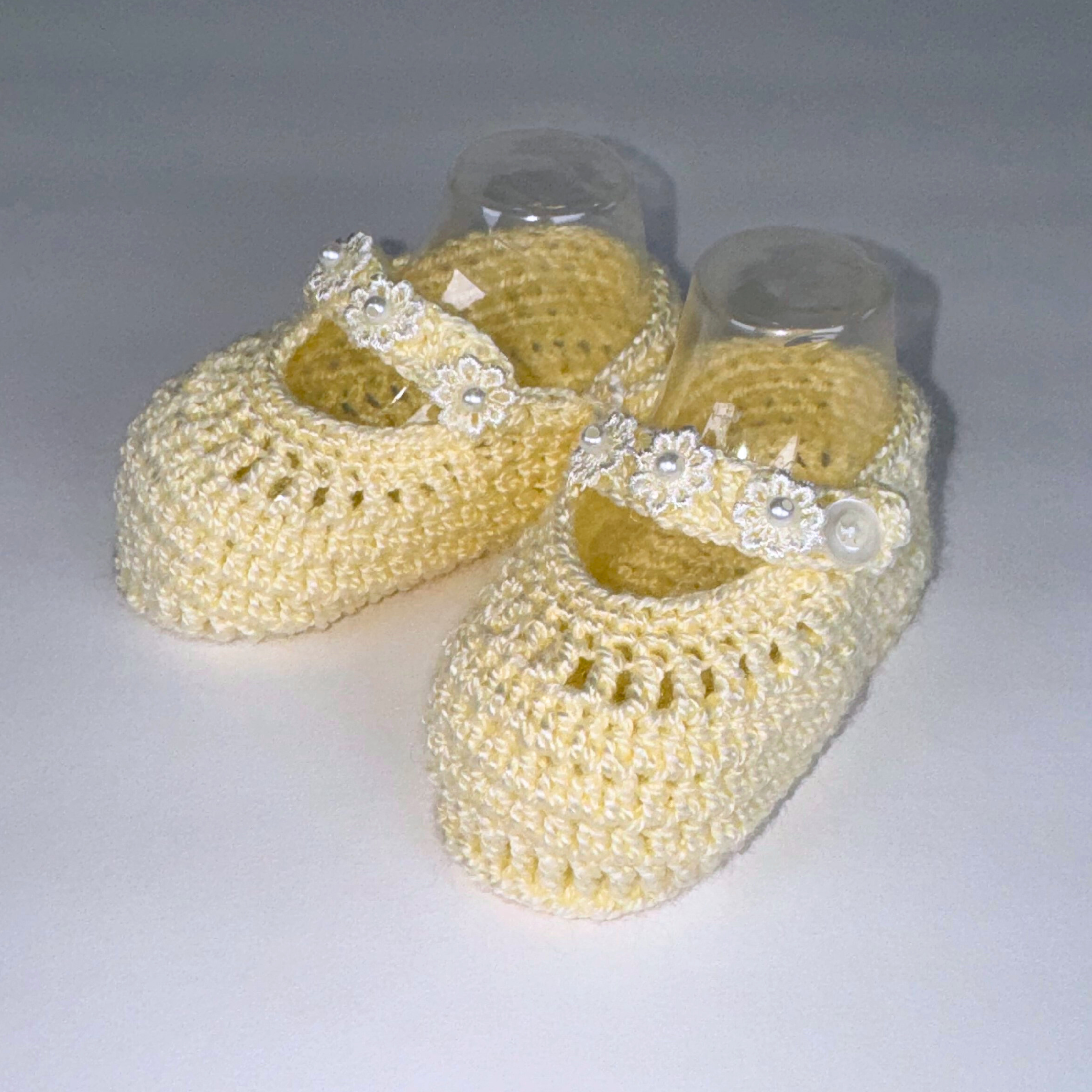Yellow Knit Shoes