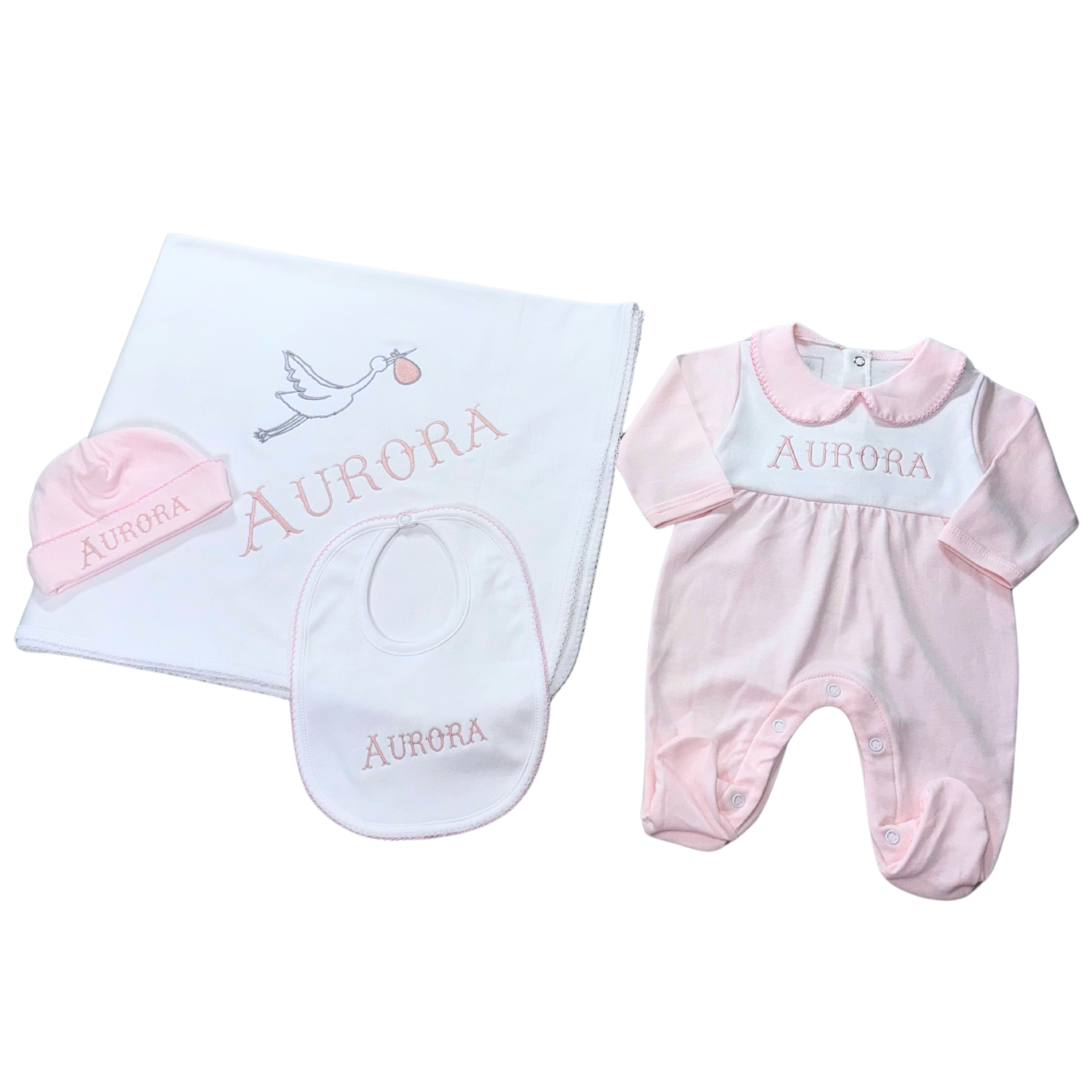 Two tones pink and white set