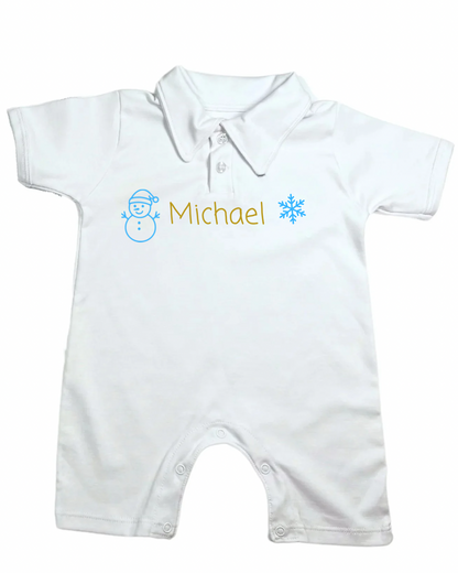 Snowman Christmas Romper
