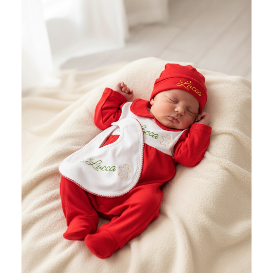 Christmas boy footie set