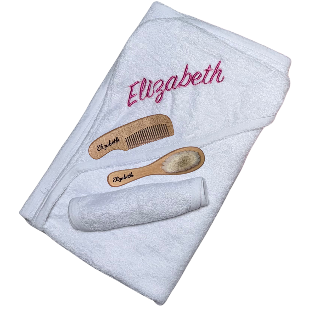 Bath Set Towel &amp; Brush Hair