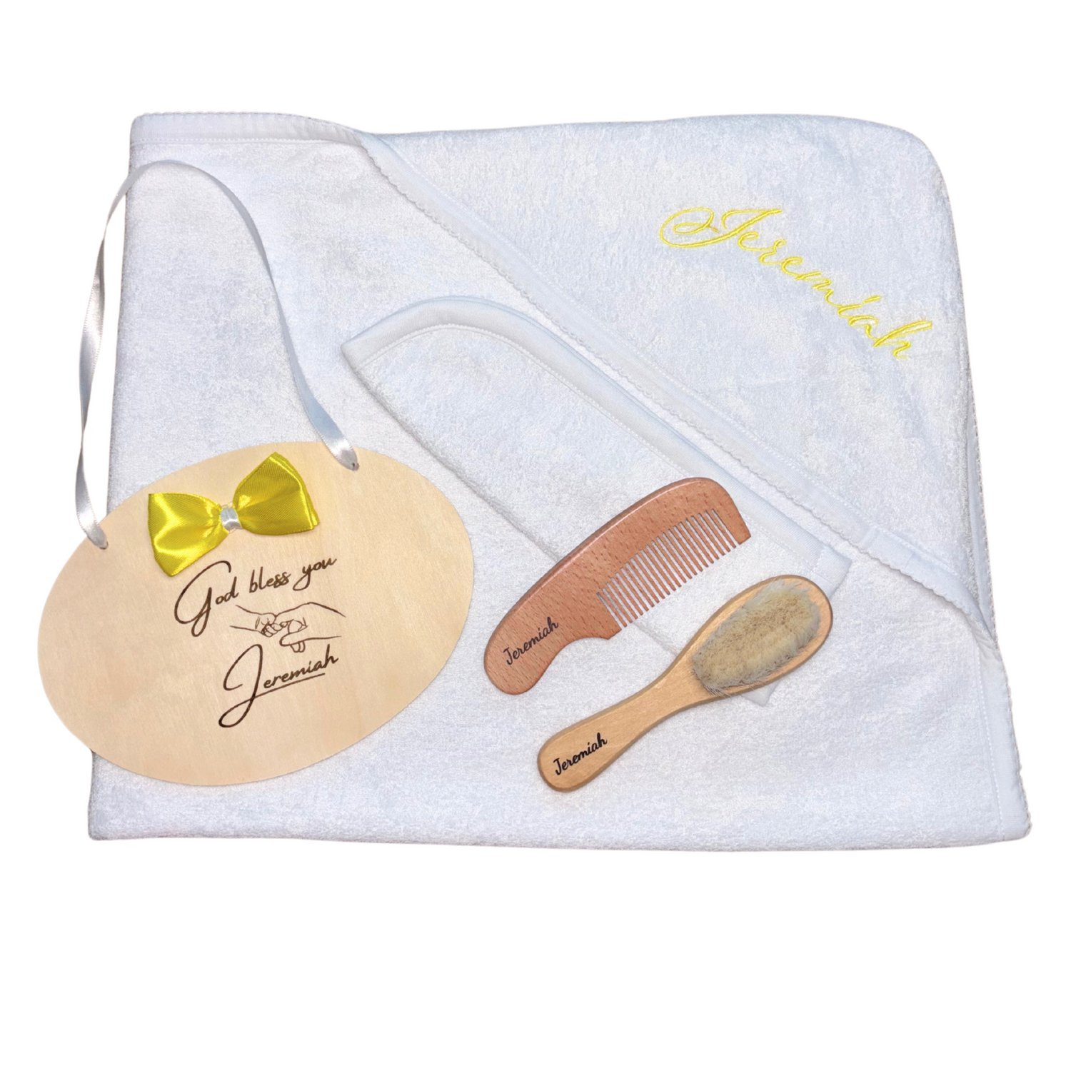 Bath Set Towel &amp; Brush Hair