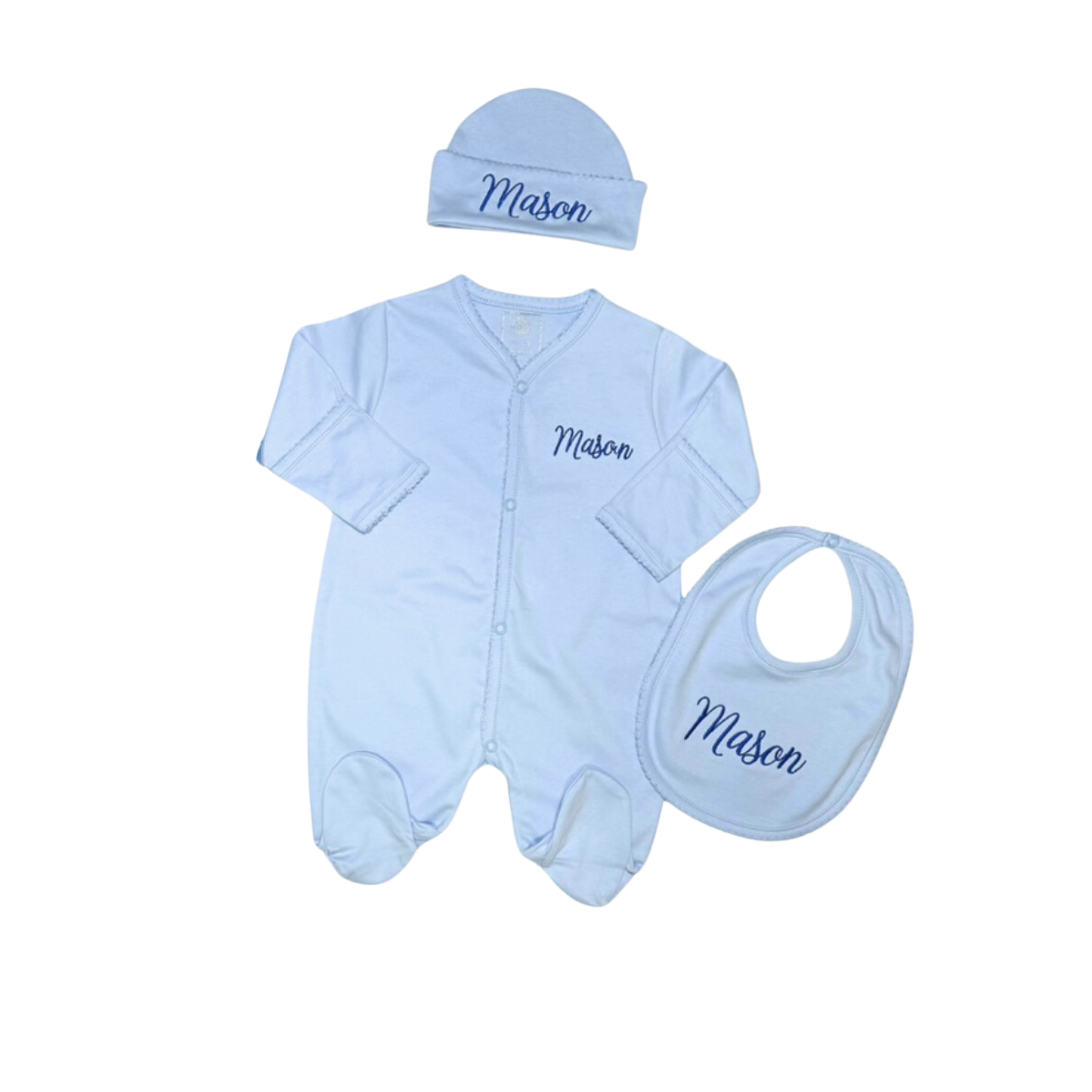 Sky Blue Pima Cotton Baby Set