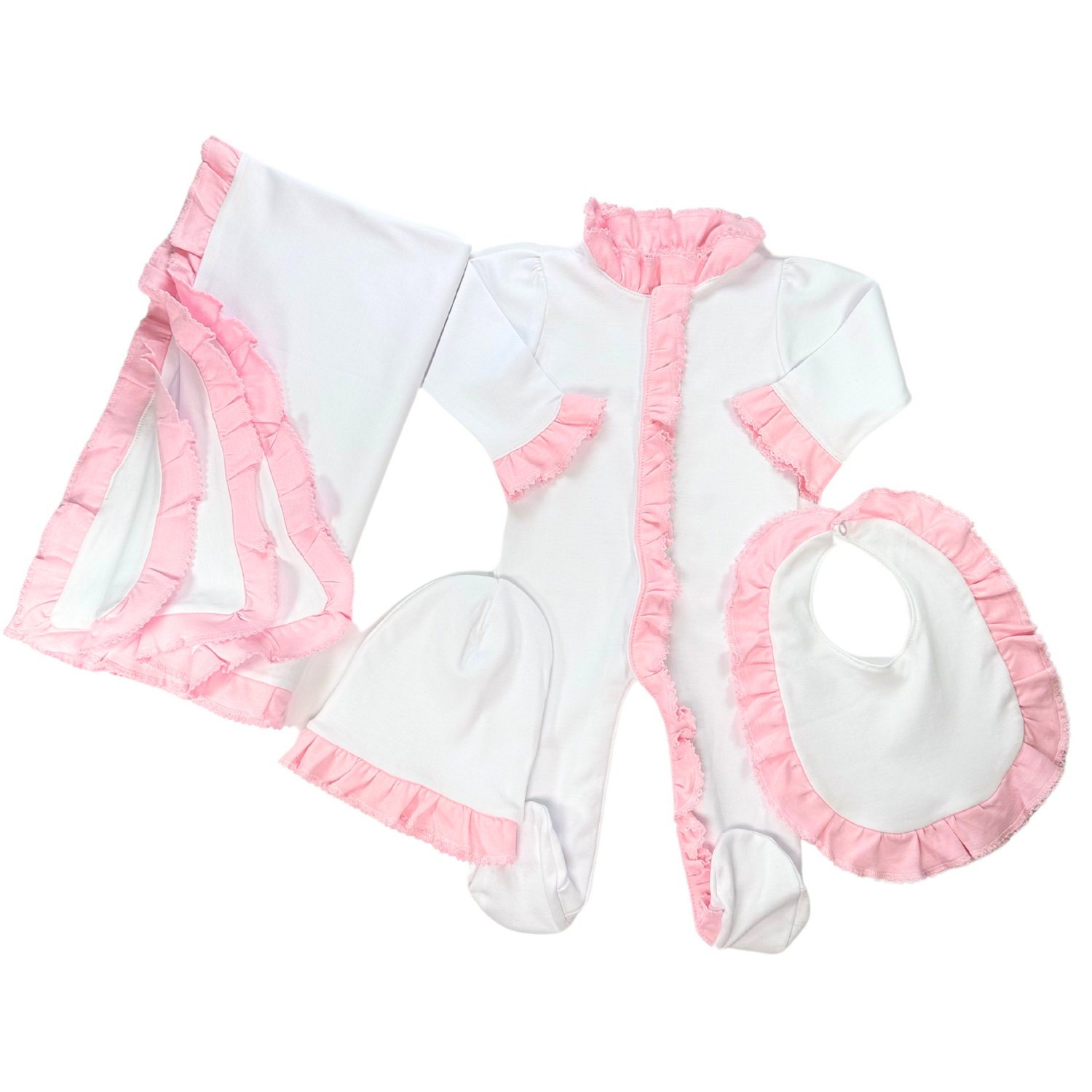Baby Pink Ruffle Set