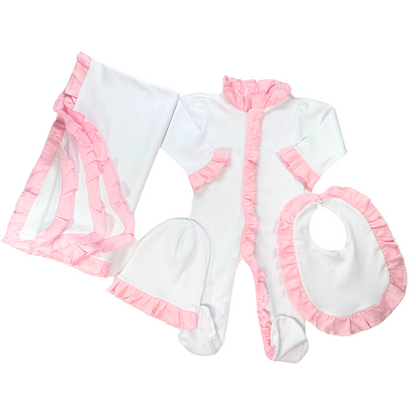 Baby Pink Ruffle Set