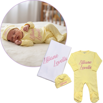 One-piece yellow set