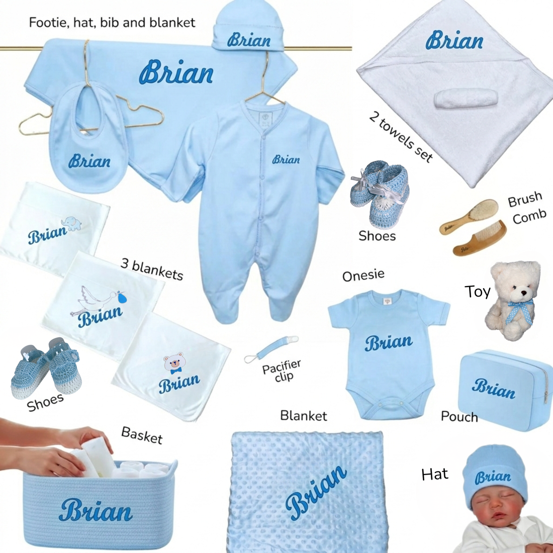 Newborn Baby Gift Set Basket