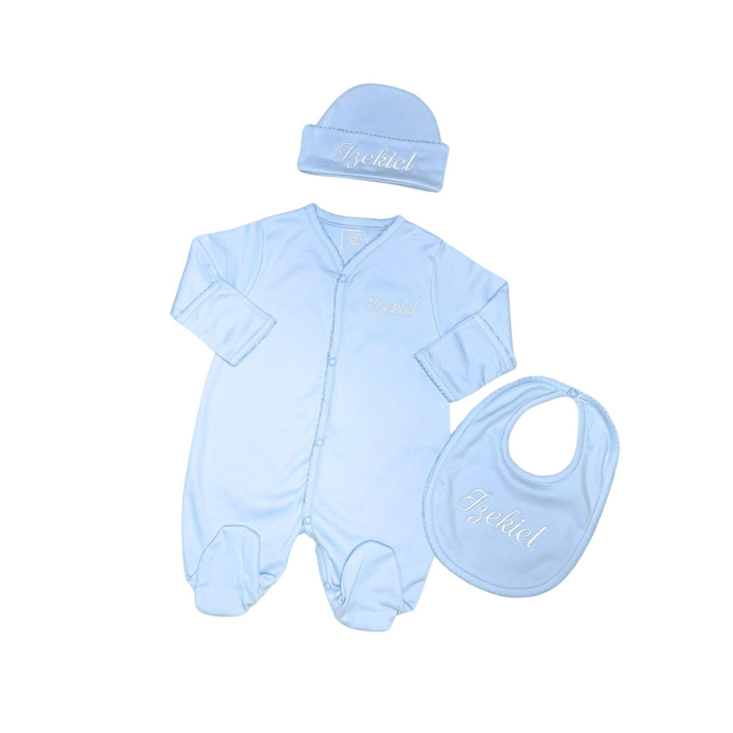 Sky Blue Pima Cotton Baby Set