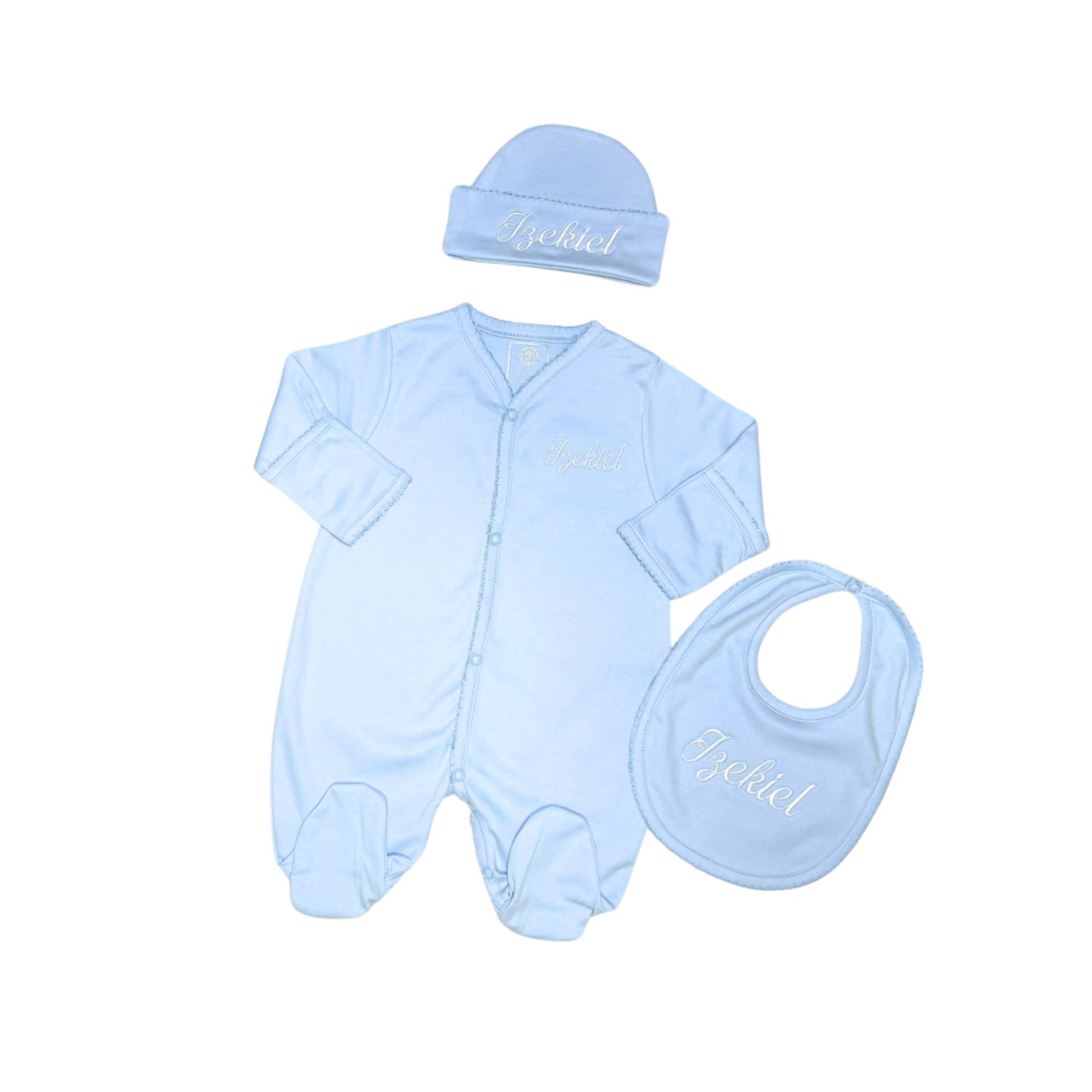 Sky Blue Pima Cotton Baby Set