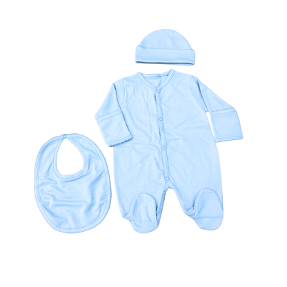Sky Blue Pima Cotton Baby Set
